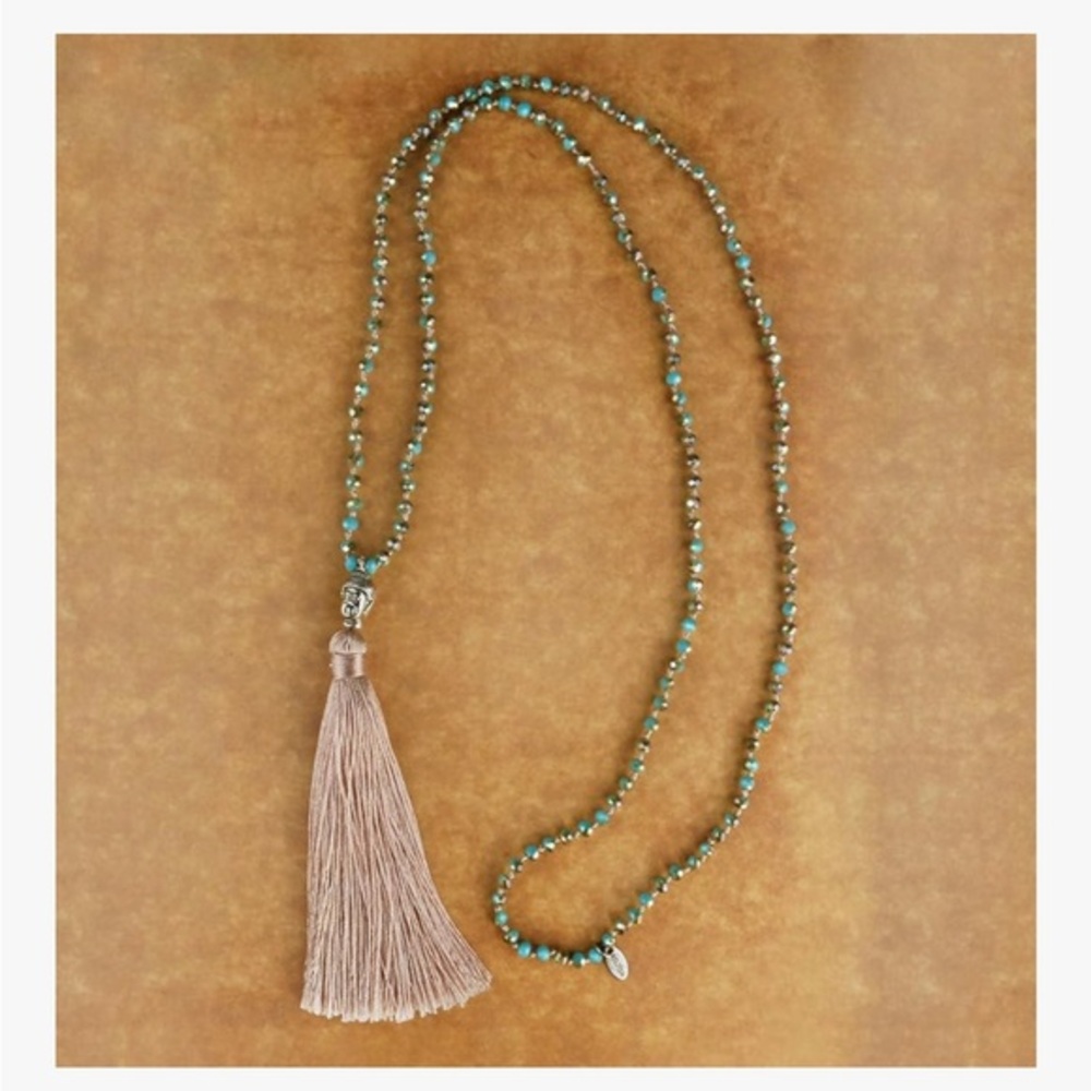 Buddha Tassel Pendant Crystal Necklace